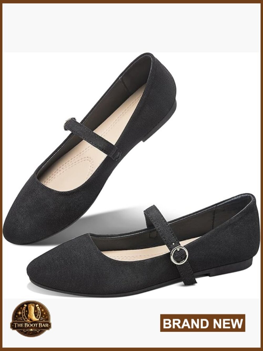 Women's Classic Mary Jane Flats Round Toe Comfortable Office Flat Shoes